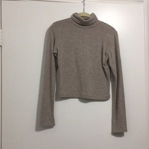 Cropped turtle neck sweater